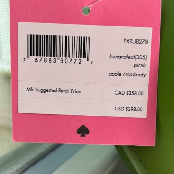 NWT Kate Spade "Picnic Apple Crossbody" - Picture 4 of 5
